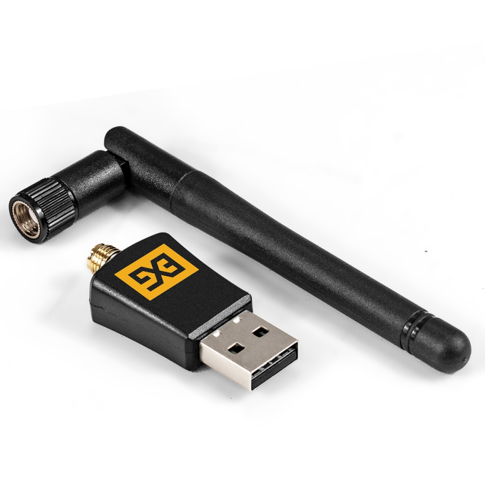 Двухдиапазонный USB адаптер Wi-Fi 5 EXEGATE EX-W5-T2U Plus-AC650 с внешней антенной EX299657RUS