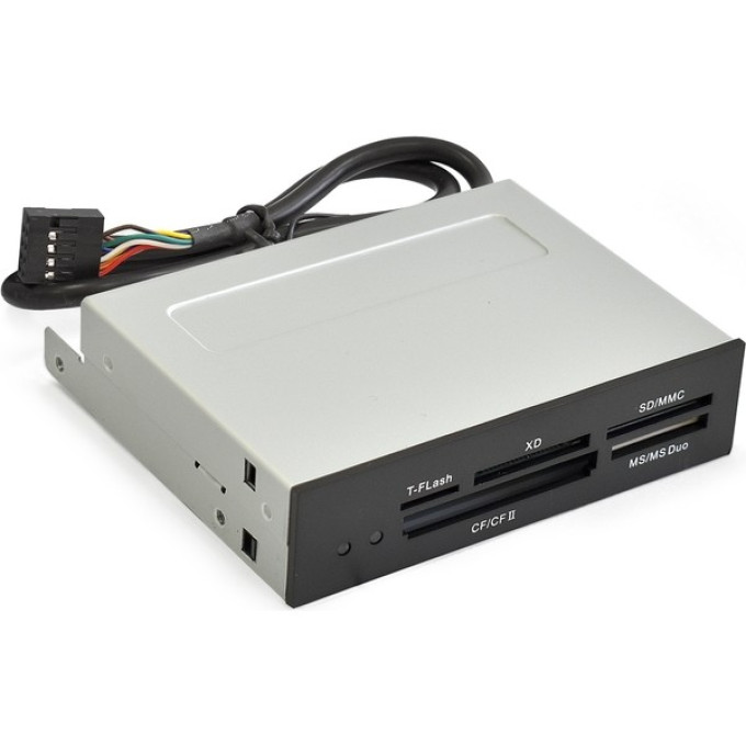 Картридер EXEGATE 3,5", USB2,0, мультиформатный: CF/SD/MMC/MS/MS Duo/MS pro/T flash EX283581RUS