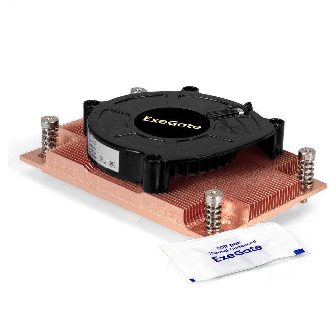 Кулер EXEGATE ESNK-P0062AP4v2.PWM.1U.SP3.Cu EX297634RUS