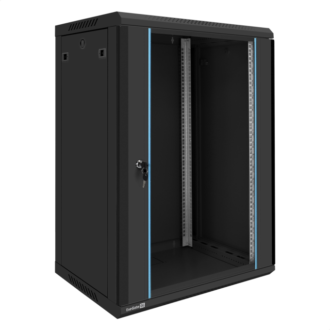 Шкаф телекоммуникационный 19" 18U EXEGATE EC-WM-18U.450.G.BLACK EX300258RUS