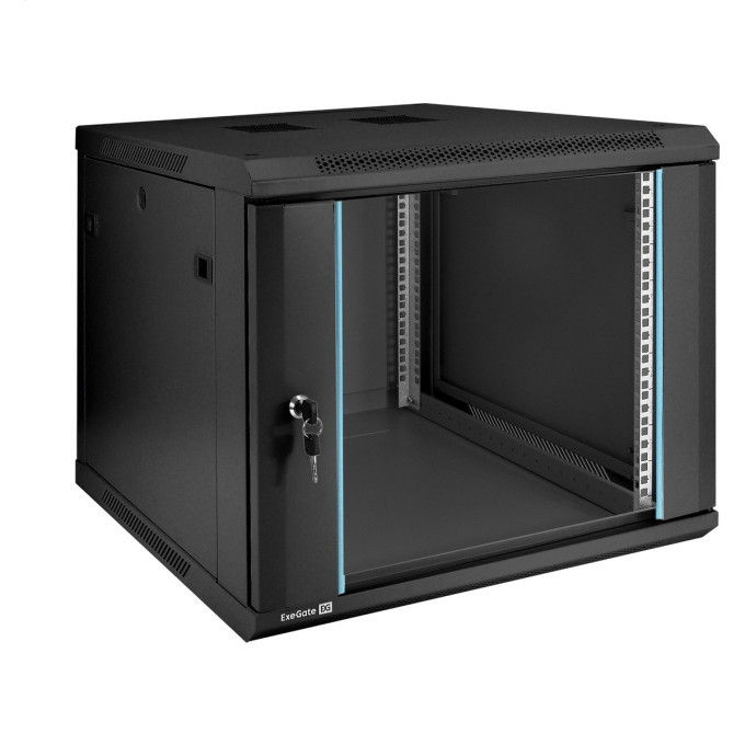 Шкаф телекоммуникационный EXEGATE EC-WM-9U.600.G.BLACK EX298608RUS