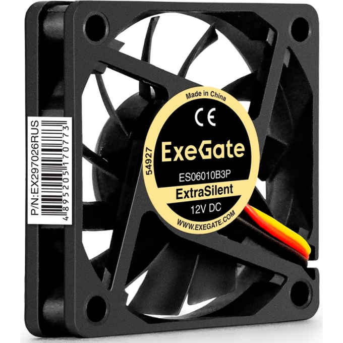Вентилятор 12В DC EXEGATE EXTRASILENT ES06010B3P EX297026RUS