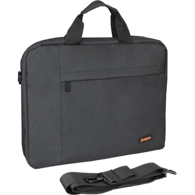 Сумка EXEGATE BUSINESS ECC-215 BLACK, черная, полиэстер повышенной плотности 600D, 15,6" EX283436RUS