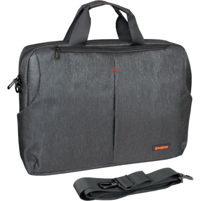 Сумка EXEGATE BUSINESSPRO EСС-012 BLACK, water resistant, черная, водоотталкивающий полиэстер, 15,6" EX283433RUS