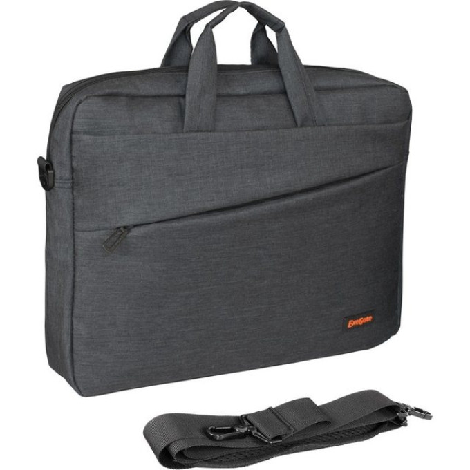 Сумка EXEGATE BUSINESS ECC-045 BLACK, черная, полиэстер повышенной плотности 600D, 15,6" EX283435RUS