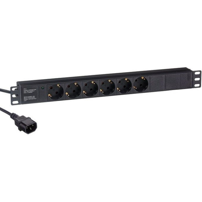 Блок розеток EXEGATE SERVERPRO PDU-19H604 AL-6S-C14-2,5CU EX280829RUS
