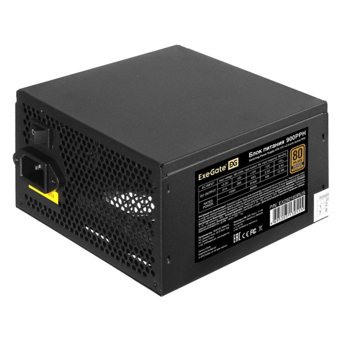 Блок питания 900W EXEGATE 80 PLUS® Bronze 900PPH-OEM EX292160RUS-OEM-S