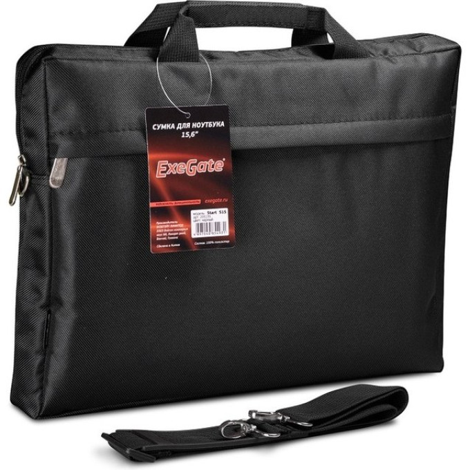 Сумка EXEGATE START S15 BLACK, черная, полиэстер, для ноутбуков до 15,6" EX205135RUS