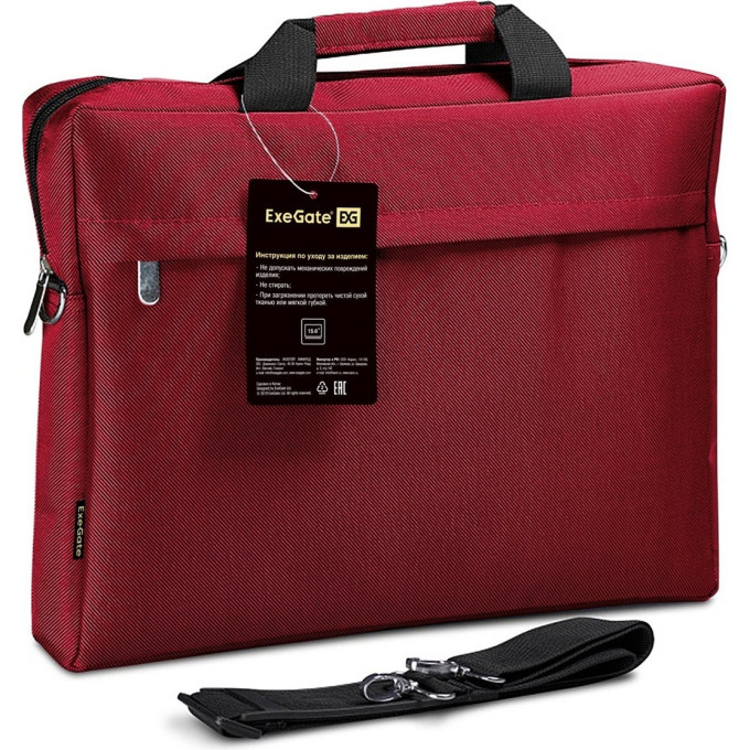 Сумка EXEGATE START S15 RED, красная, полиэстер, для ноутбуков до 15,6" EX212299RUS